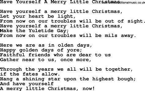 have yourself merry christmas lyrics